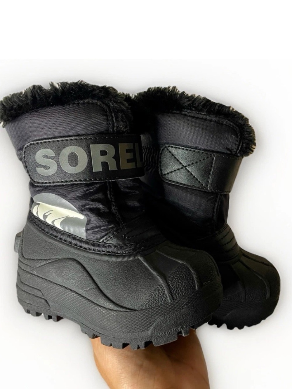 Sorel Outdoor Snow Commander Boots Sz 6 Children’s Unisex Black Winter